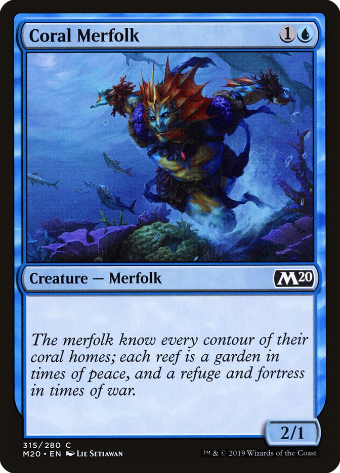 Coral Merfolk [Core Set 2020] | Good Games Cannington