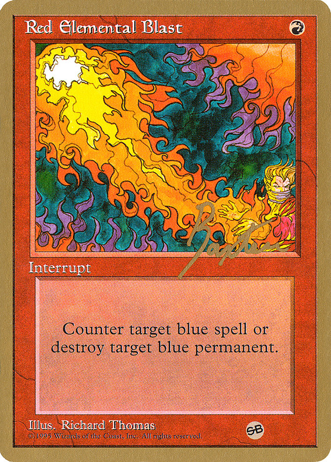 Red Elemental Blast (George Baxter) (SB) [Pro Tour Collector Set] | Good Games Cannington