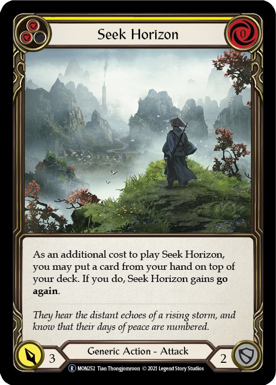 Seek Horizon (Yellow) [U-MON252-RF] Unlimited Rainbow Foil | Good Games Cannington