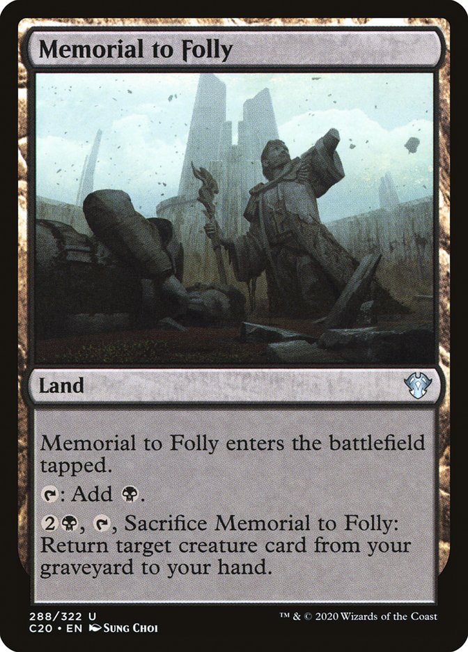 Memorial to Folly [Commander 2020] | Good Games Cannington