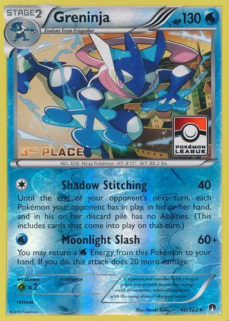 Greninja (40/122) (League Promo 3rd Place) [XY: BREAKpoint] | Good Games Cannington