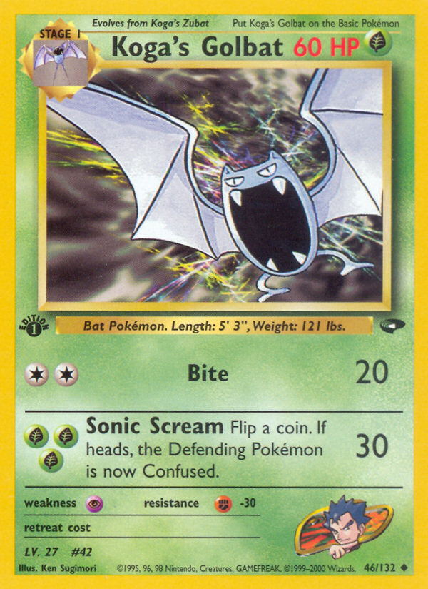 Koga's Golbat (46/132) [Gym Challenge 1st Edition] | Good Games Cannington