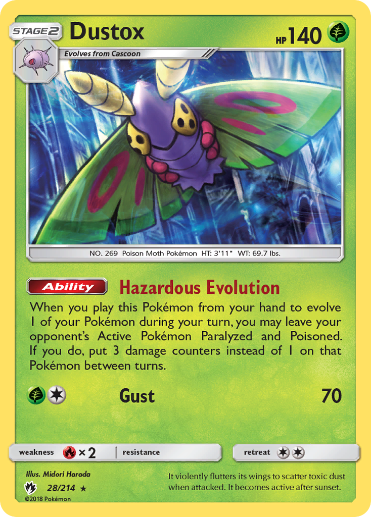 Dustox (28/214) [Sun & Moon: Lost Thunder] | Good Games Cannington