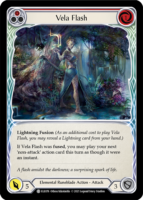 Vela Flash (Red) [ELE076] (Tales of Aria)  1st Edition Normal | Good Games Cannington