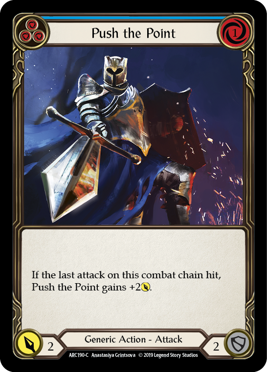 Push the Point (Blue) [ARC190-C] 1st Edition Normal | Good Games Cannington