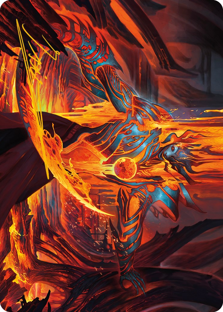 Free From Flesh Art Card (Gold-Stamped Signature) [Phyrexia: All Will Be One Art Series] | Good Games Cannington