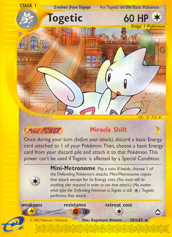 Togetic (39/147) [Aquapolis] | Good Games Cannington