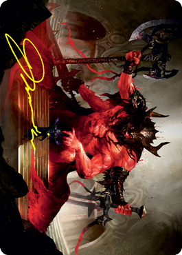 Awaken the Blood Avatar Art Card (Gold-Stamped Signature) [Strixhaven: School of Mages Art Series] | Good Games Cannington