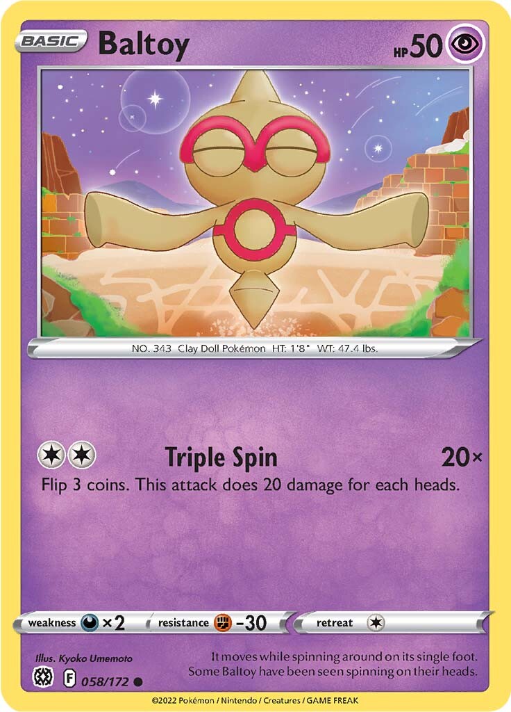 Baltoy (058/172) [Sword & Shield: Brilliant Stars] | Good Games Cannington