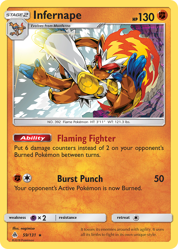 Infernape (59/131) [Sun & Moon: Forbidden Light] | Good Games Cannington