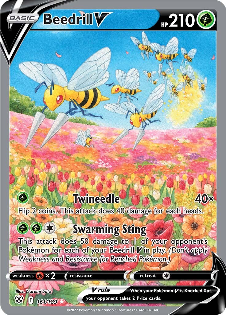 Beedrill V (161/189) [Sword & Shield: Astral Radiance] | Good Games Cannington