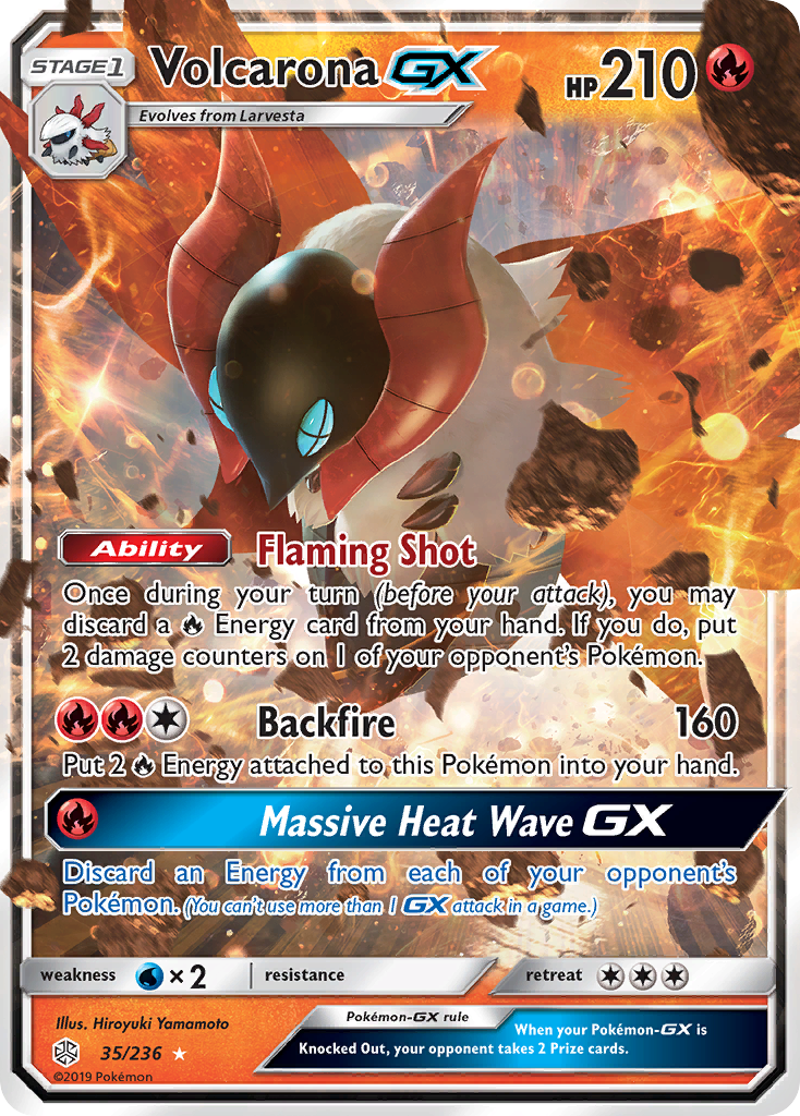 Volcarona GX (35/236) [Sun & Moon: Cosmic Eclipse] | Good Games Cannington
