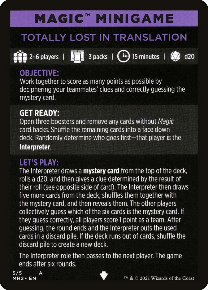 Totally Lost in Translation (Magic Minigame) [Modern Horizons 2 Minigame] | Good Games Cannington