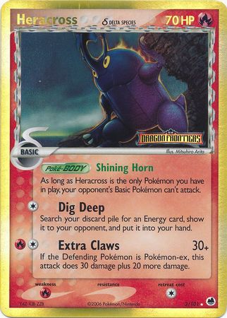 Heracross (3/101) (Delta Species) (Stamped) [EX: Dragon Frontiers] | Good Games Cannington