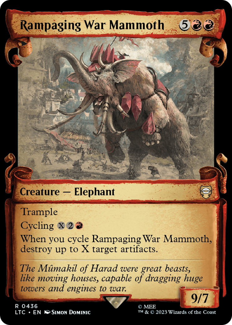 Rampaging War Mammoth [The Lord of the Rings: Tales of Middle-Earth Commander Showcase Scrolls] | Good Games Cannington