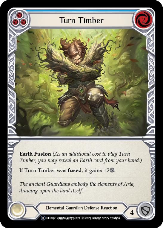 Turn Timber (Blue) [U-ELE012] Unlimited Rainbow Foil | Good Games Cannington