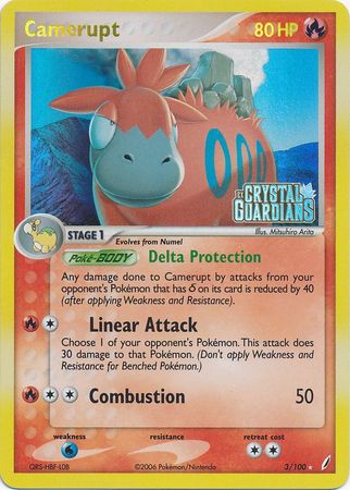 Camerupt (3/100) (Stamped) [EX: Crystal Guardians] | Good Games Cannington