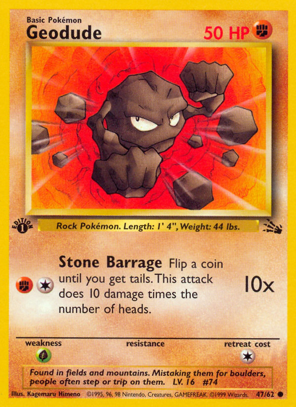 Geodude (47/62) [Fossil 1st Edition] | Good Games Cannington