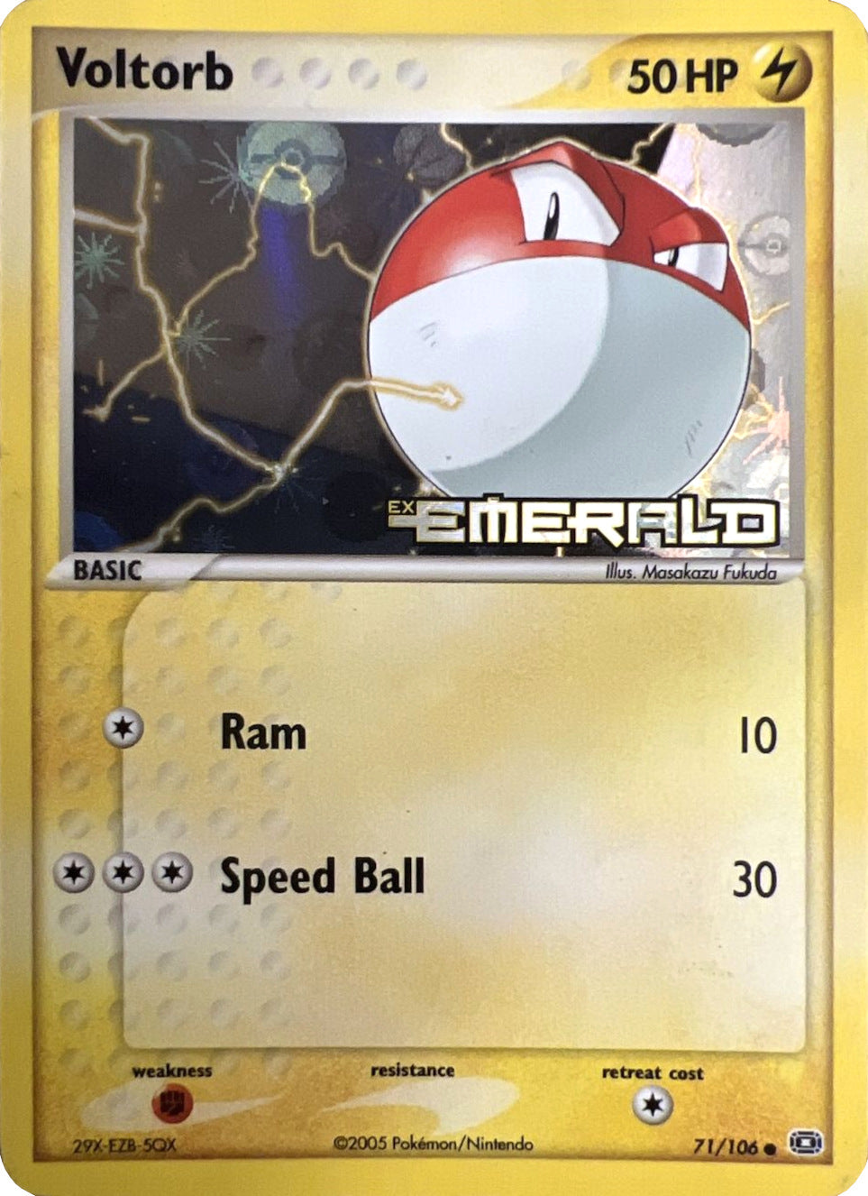 Voltorb (71/106) (Stamped) [EX: Emerald] | Good Games Cannington