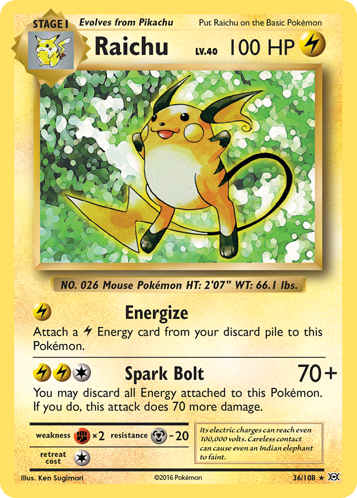 Raichu (36/108) [XY: Evolutions] | Good Games Cannington