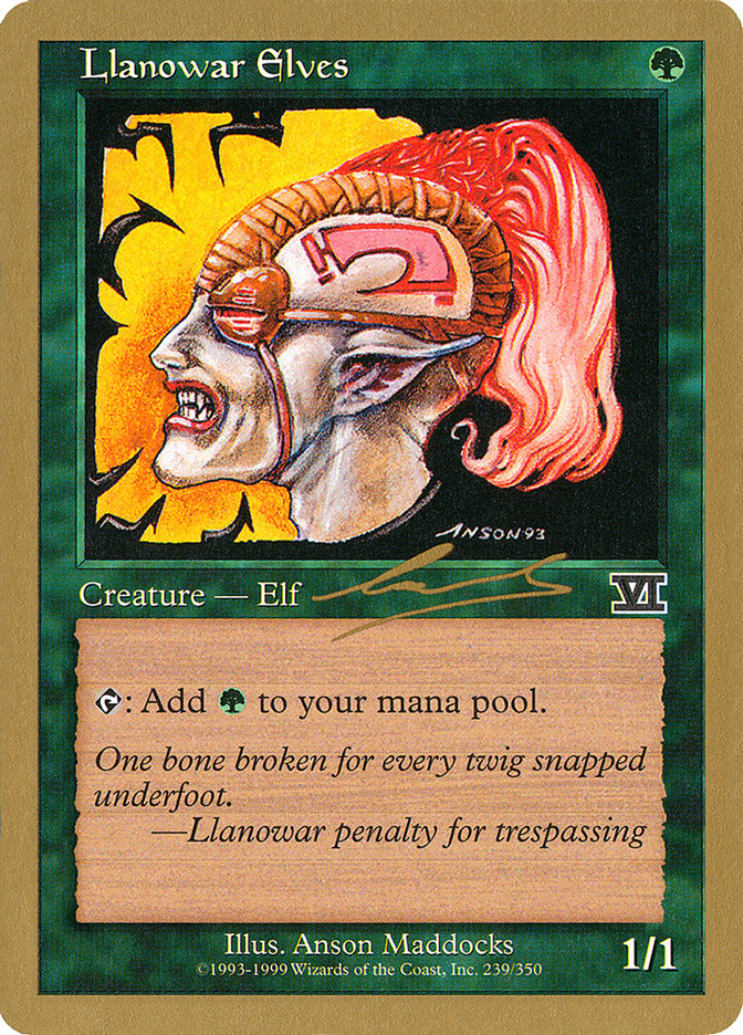 Llanowar Elves (Nicolas Labarre) [World Championship Decks 2000] | Good Games Cannington