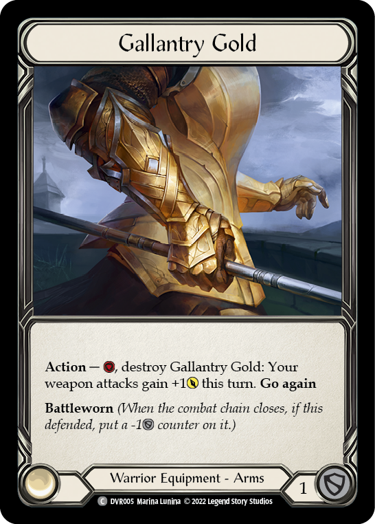 Gallantry Gold [DVR005] (Classic Battles: Rhinar vs Dorinthea)  Rainbow Foil | Good Games Cannington