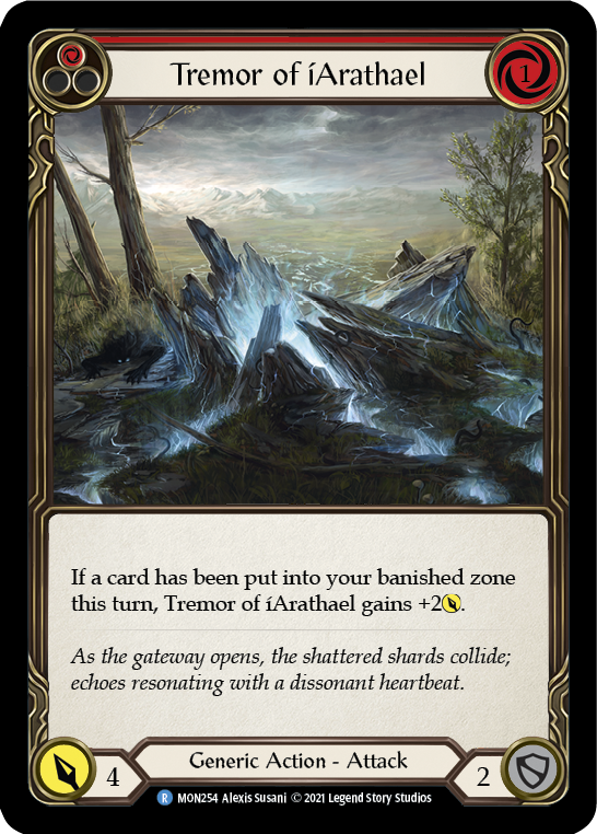 Tremor of iArathael (Red) [MON254-RF] 1st Edition Rainbow Foil | Good Games Cannington