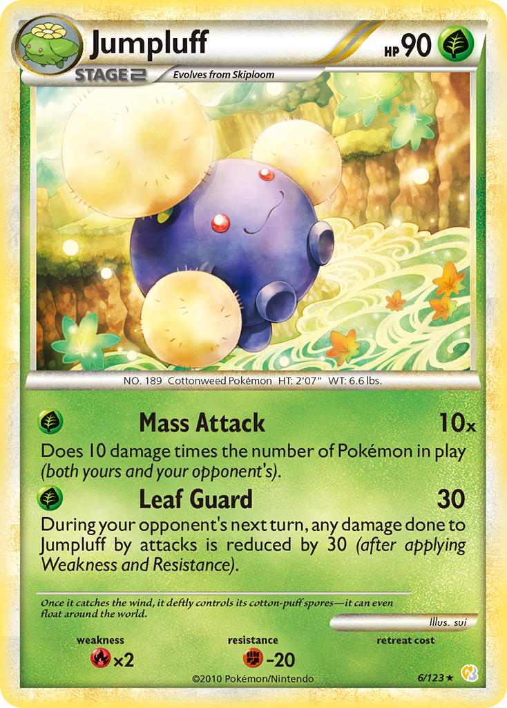 Jumpluff (6/123) [HeartGold & SoulSilver: Base Set] | Good Games Cannington