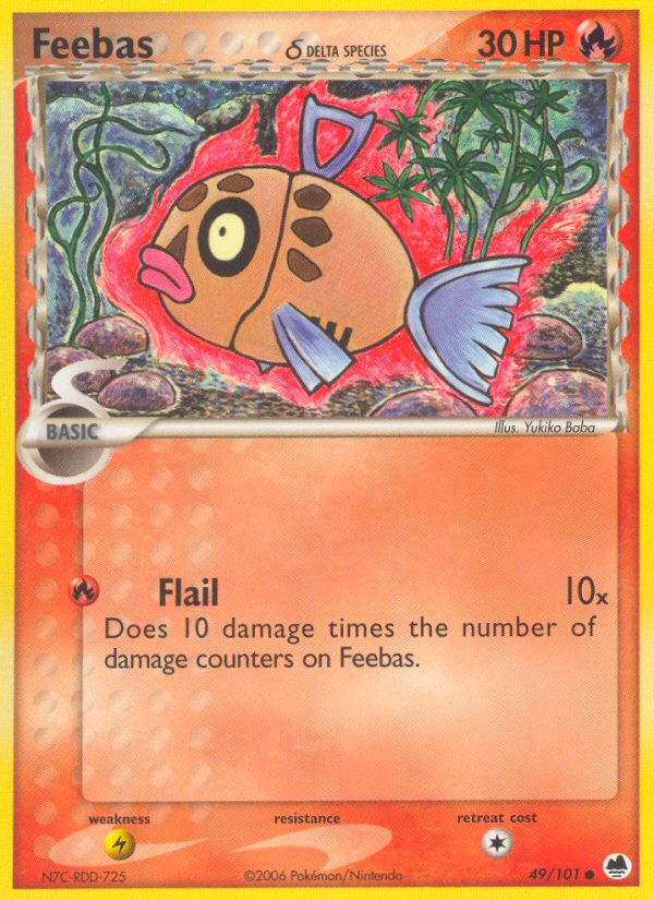 Feebas (49/101) (Delta Species) [EX: Dragon Frontiers] | Good Games Cannington