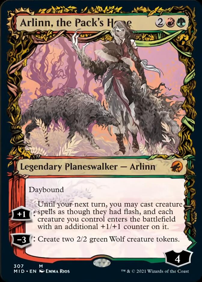 Arlinn, the Pack's Hope // Arlinn, the Moon's Fury (Showcase Equinox) [Innistrad: Midnight Hunt] | Good Games Cannington