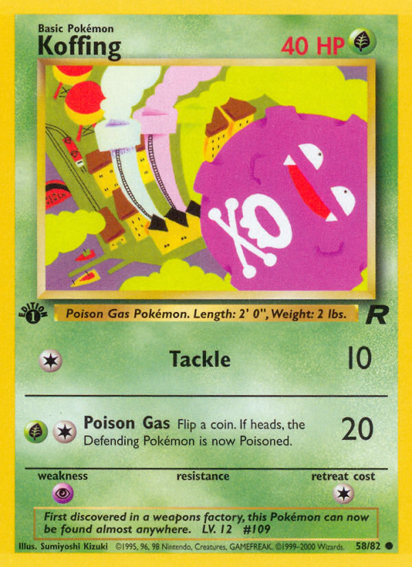 Koffing (58/82) [Team Rocket 1st Edition] | Good Games Cannington