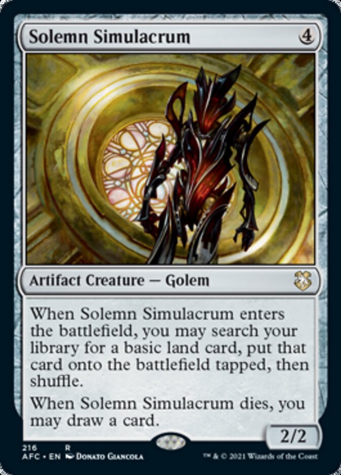 Solemn Simulacrum [Dungeons & Dragons: Adventures in the Forgotten Realms Commander] | Good Games Cannington