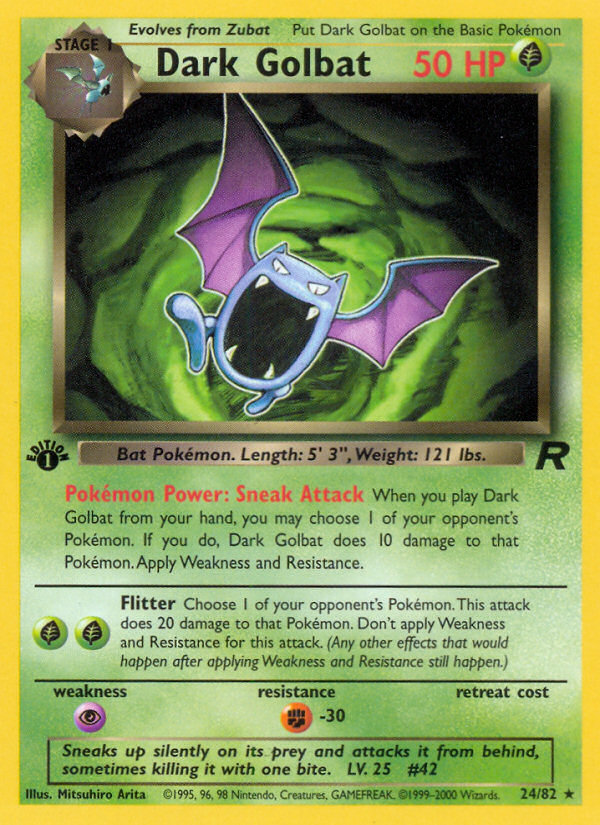 Dark Golbat (24/82) [Team Rocket 1st Edition] | Good Games Cannington