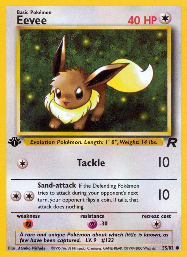 Eevee (55/82) [Team Rocket 1st Edition] | Good Games Cannington