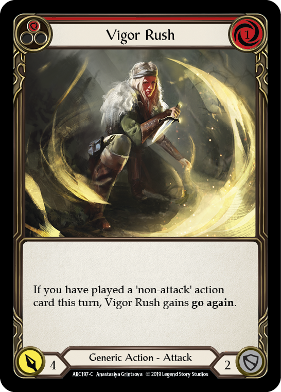 Vigor Rush (Red) [ARC197-C] 1st Edition Rainbow Foil | Good Games Cannington