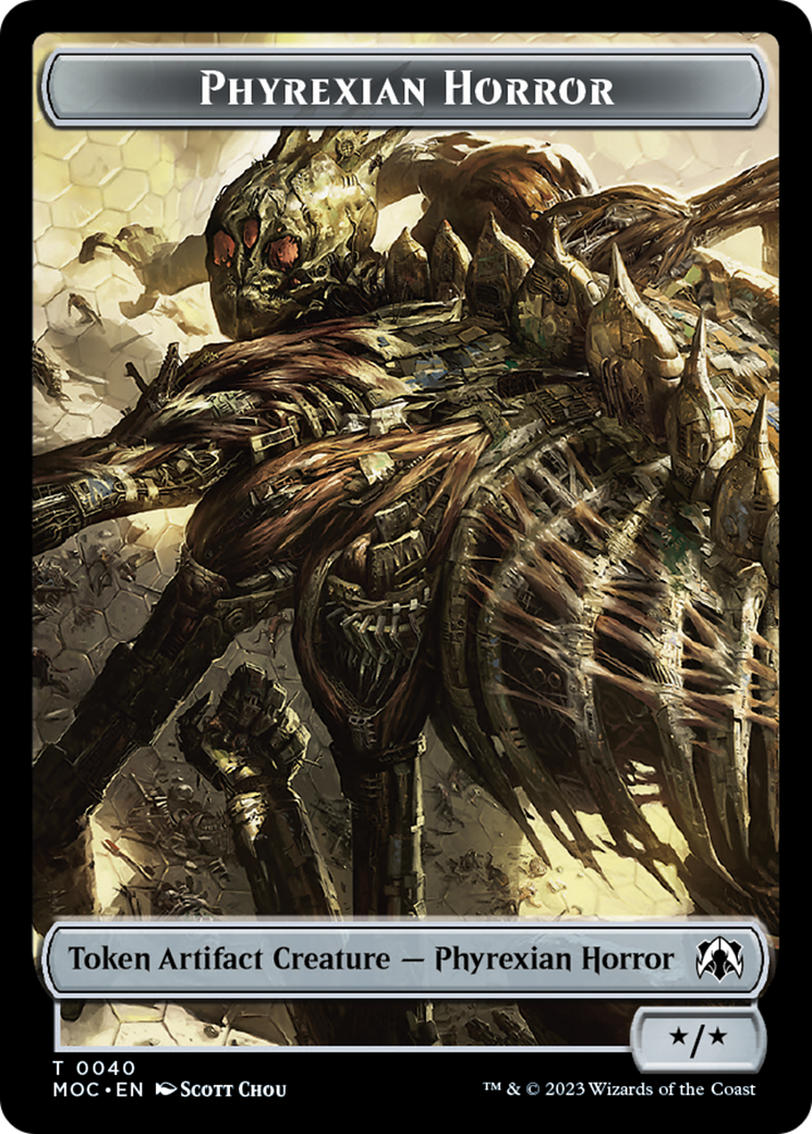 Phyrexian Golem // Phyrexian Horror Double-Sided Token [March of the Machine Commander Tokens] | Good Games Cannington