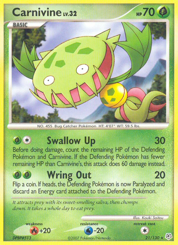 Carnivine (21/130) [Diamond & Pearl: Base Set] | Good Games Cannington