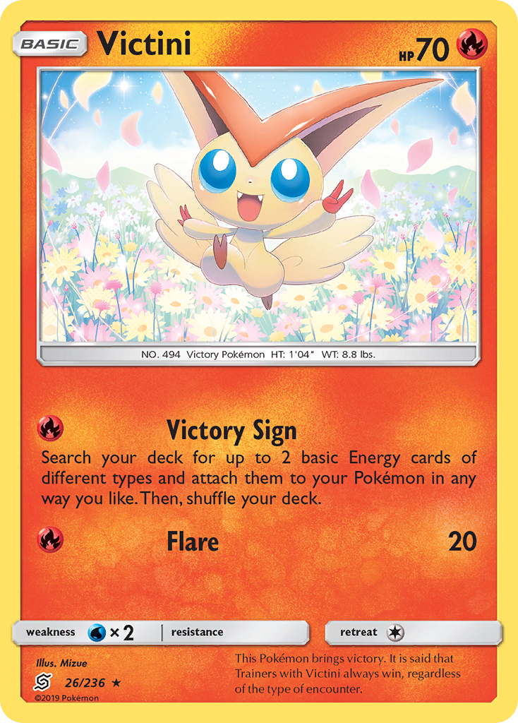 Victini (26/236) [Sun & Moon: Unified Minds] | Good Games Cannington