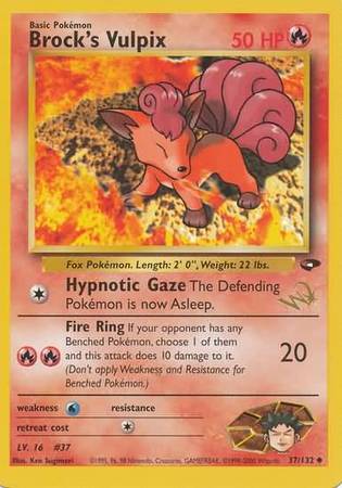 Brock's Vulpix (37/132) (W Stamped Promo) [Gym Challenge Unlimited] | Good Games Cannington