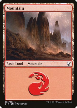 Mountain (298) [Commander 2019] | Good Games Cannington