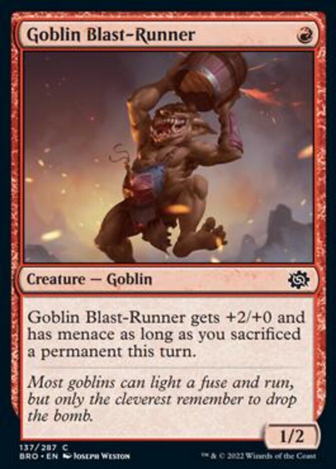 Goblin Blast-Runner [The Brothers' War] | Good Games Cannington