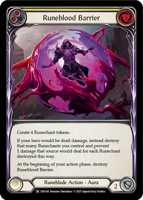 Runeblood Barrier [U-CRU144-RF] Unlimited Rainbow Foil | Good Games Cannington