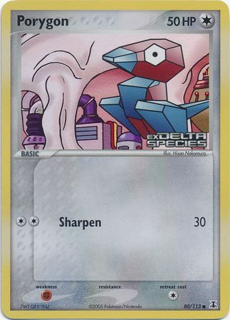 Porygon (80/113) (Stamped) [EX: Delta Species] | Good Games Cannington