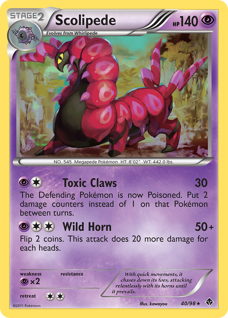 Scolipede (40/98) [Black & White: Emerging Powers] | Good Games Cannington