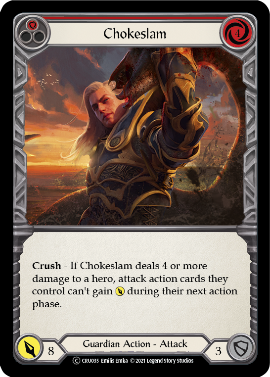 Chokeslam (Red) [U-CRU035-RF] Unlimited Rainbow Foil | Good Games Cannington