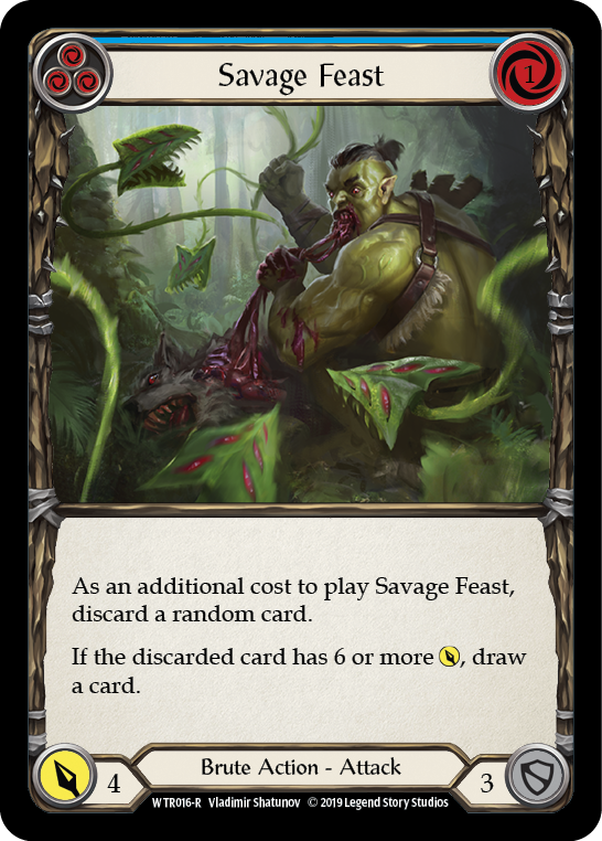 Savage Feast (Blue) [WTR016-R] Alpha Print Normal | Good Games Cannington
