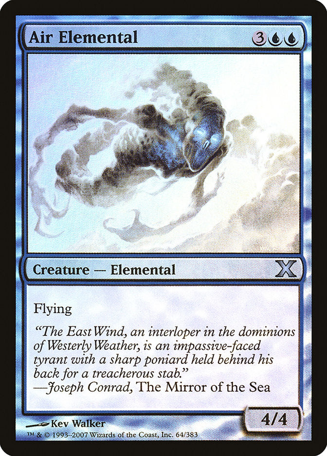 Air Elemental (Premium Foil) [Tenth Edition] | Good Games Cannington