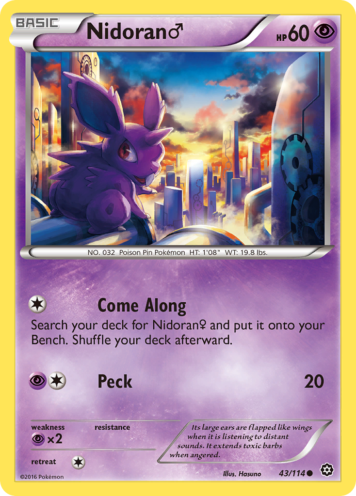 Nidoran (43/114) (Male) [XY: Steam Siege] | Good Games Cannington