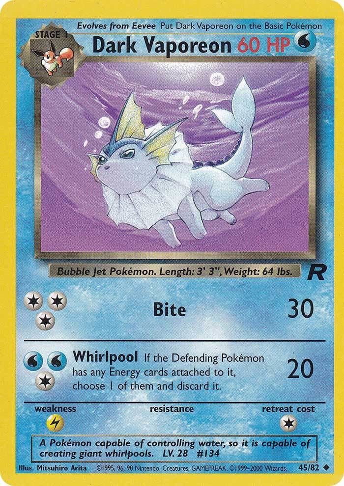 Dark Vaporeon (45/82) [Team Rocket Unlimited] | Good Games Cannington