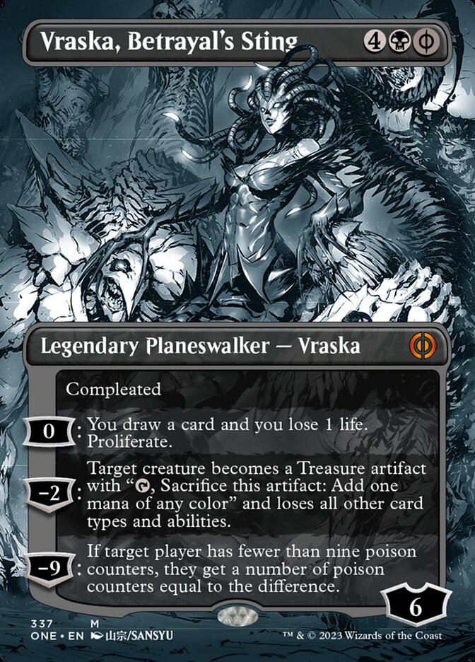 Vraska, Betrayal's Sting (Borderless Manga) [Phyrexia: All Will Be One] | Good Games Cannington